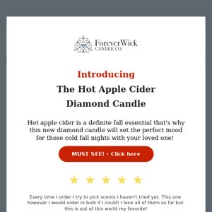 NEW 🔥 Hot Apple Cider Diamond Candle