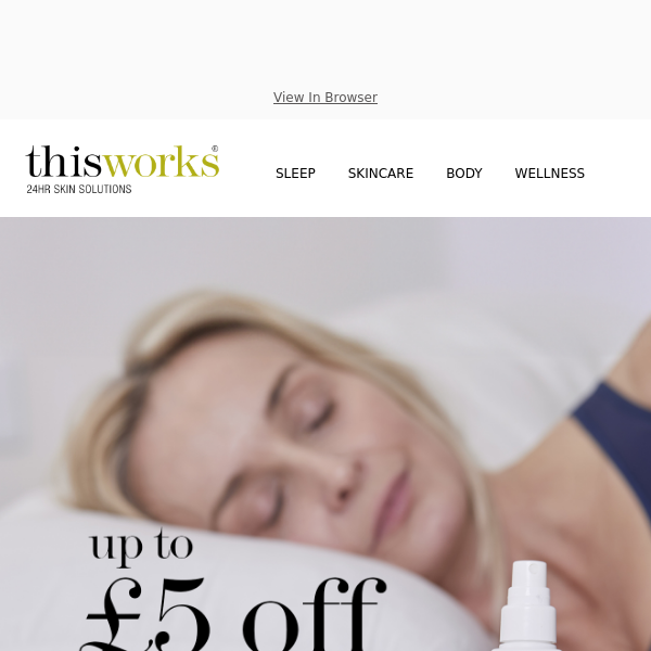 Don't hit snooze on £5 off pillow sprays!