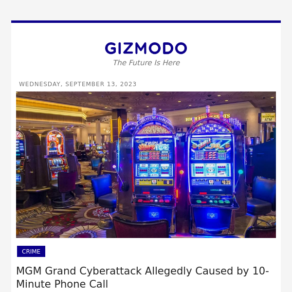 MGM Grand Cyberattack Allegedly Caused by 10-Minute Phone Call