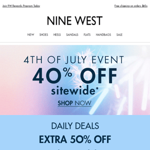 40% Off for the 4th + DAILY DEALS ARE ON!