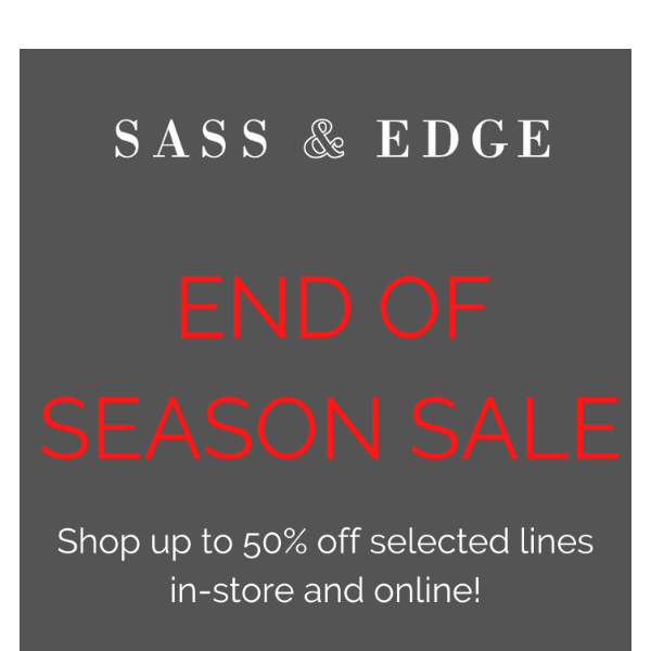 SALE NOW ON