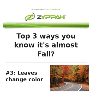 bc, how do you know it's almost Fall? ZYPPAH FALL $100 Sale!