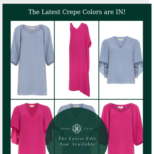 Introducing our Newest Colors in Crepe!