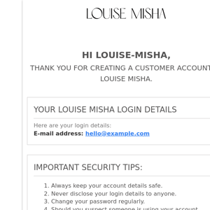 [Louise Misha] Welcome!