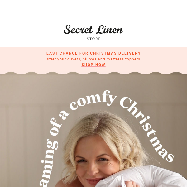 Final call to shop divine duvets & plush pillows before Christmas