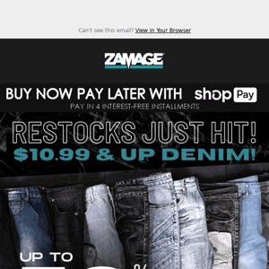 🚨 Restock Denim + Up To 50%off! 👖