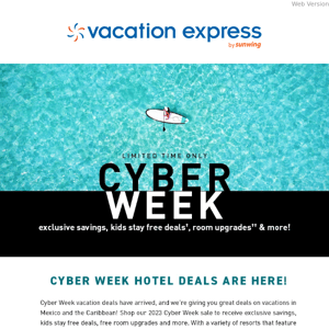 Cyber Week Hotel Deals Are Here!