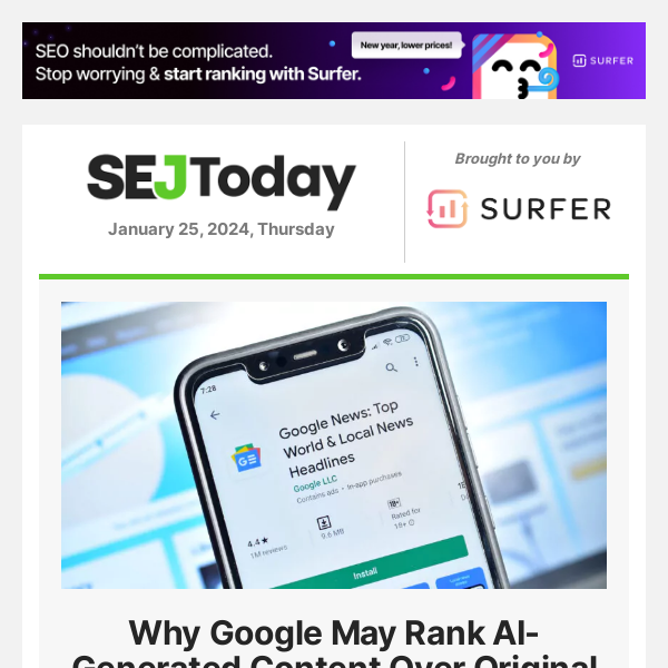 Why Google May Rank AI-Generated Content Over Original News