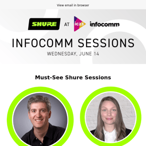 Shure InfoComm sessions you don't want to miss