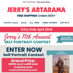 ✨ Jerry's 11th Annual Self Portrait Contest! ✨ - Entry Ends April 23rd!