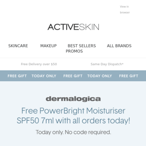 FREE Dermalogica Gift with all orders | Today Only! 💝