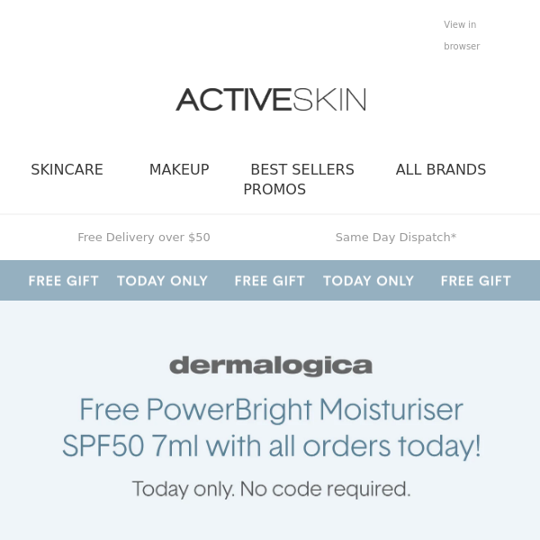 FREE Dermalogica Gift with all orders | Today Only! 💝