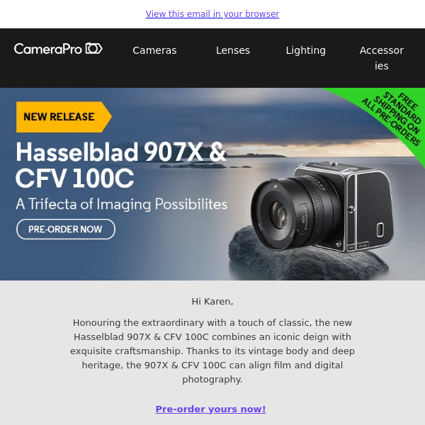 New Hasselblad 907X & CFV 100C - Pre-order yours now!