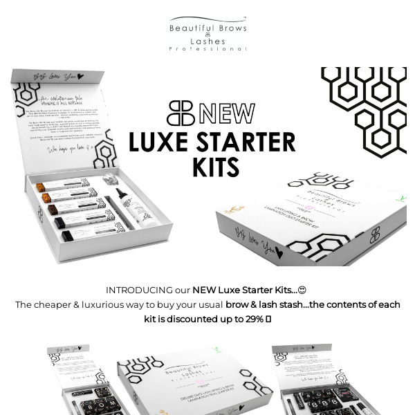 UP TO 29% OFF OUR NEW LUXE STARTER KITS...SHOP NOW 🛒🖤