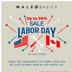 LAST DAY! 🛠 Labor Day Sale Up To 20% OFF