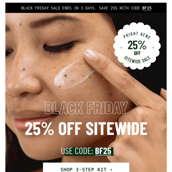 25% off sitewide starts now