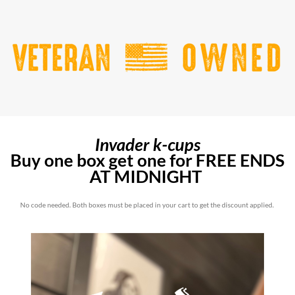 BUY ONE GET ON FREE ENDS AT MIDNIGHT
