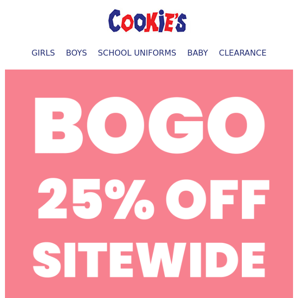 Buy One Get One 25% OFF Sitewide