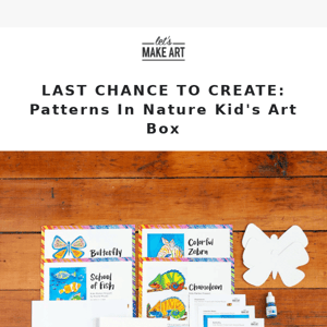 Last Chance For Patterns In Nature Kids Art Box