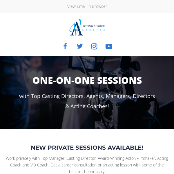 One-On-One Sessions for You!