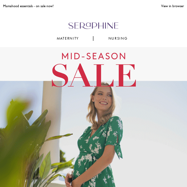 Seraphine Maternity, up to 50% off your spring favourites