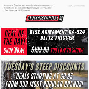 Over 175 New Deals + Aero Complete Lower Blowout!
