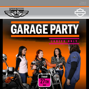 Ladies Only "Garage Party" @ HH Ringwood