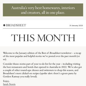 Best of Broadsheet: January