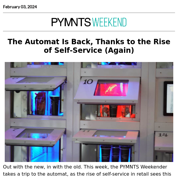 The Week in Review (Plus ... The Return of the Automat)