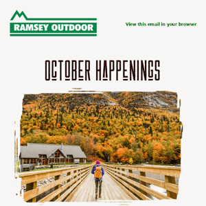 Oct 🍁 at Ramsey Outdoor – Monthly Coupon.