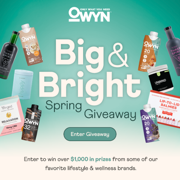 Win over $1000 worth of wellness products 🎁