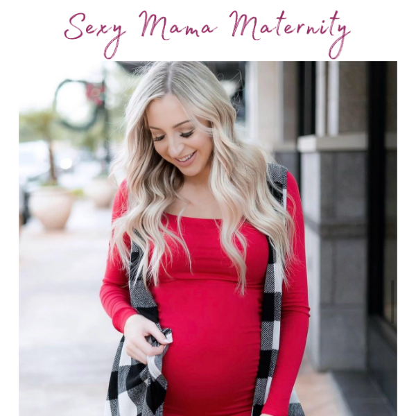 Sexy Maternity Bodycon Dress with Sleeves - Sexy Mama Maternity