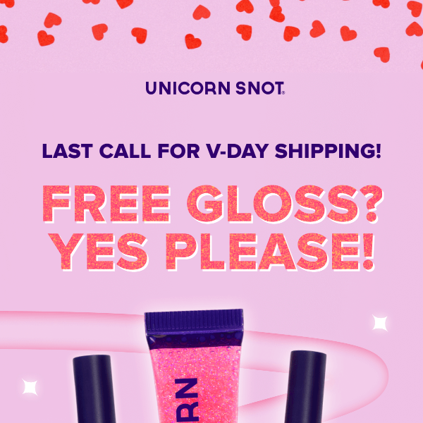 To Our Valentine: FREE Glitter Gloss