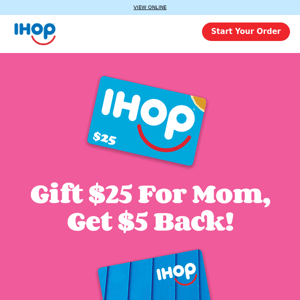 Get a $5 bonus card when you buy a $25 gift card for Mom