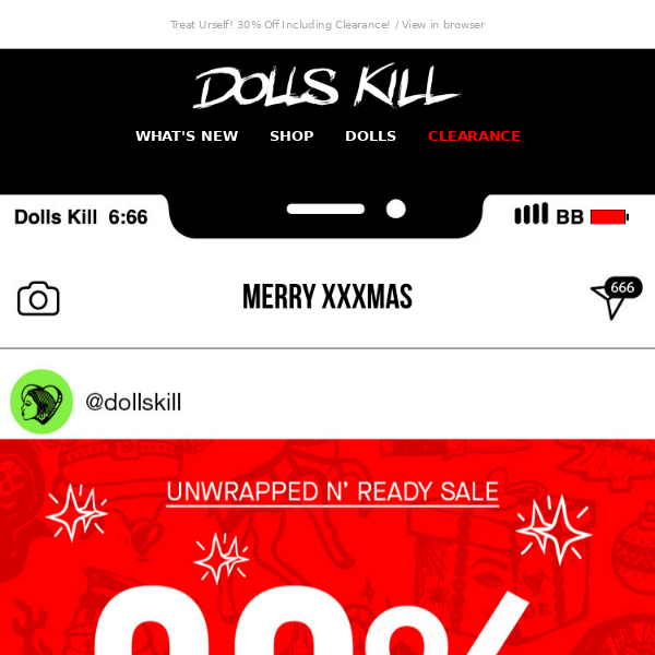 Merry XMAS!! 30% Off EVERYTHING - Dolls Kill