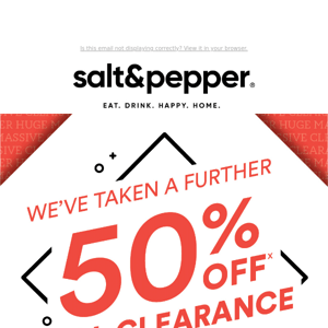 PSA 📣 Further 50% OFF all Clearance