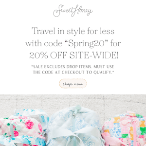 Get 20% OFF your travel needs with code Spring20 😁