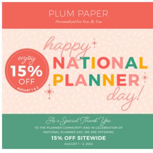 Shop our National Planner Day Sale! ✨🛍