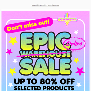 Everything is so CHEAP!! The EPIC WAREHOUSE SALE is selling out!