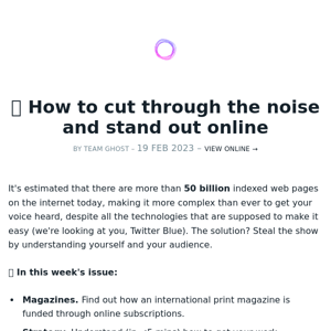 🤘 How to cut through the noise and stand out online