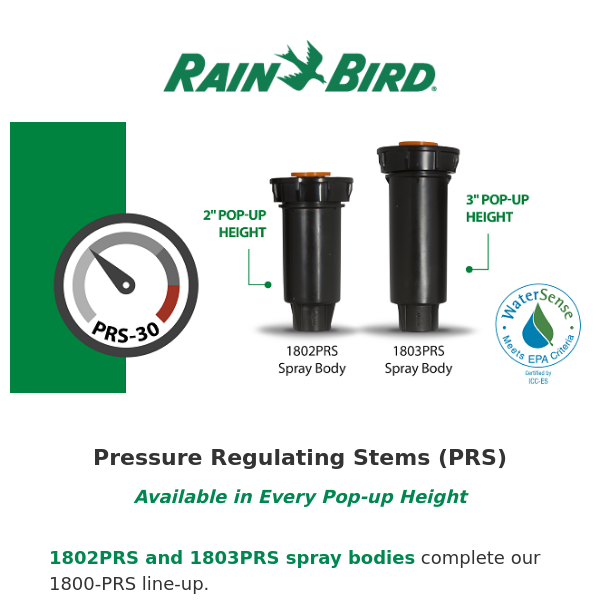 Discover Pressure Regulation in Every Pop-up Height with Rain Bird