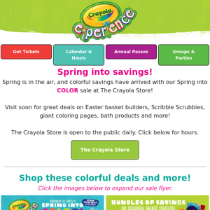 🌼 Open for colorful savings 🌼