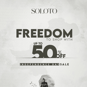 UP TO 50% OFF - Independence Day Sale🎉