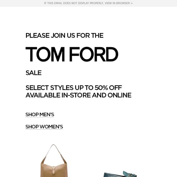 FINAL DAYS | TOM FORD SALE