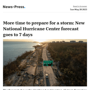 News alert: More time to prepare for a storm: New National Hurricane Center outlook goes to 7 days