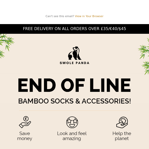 END OF LINE! Bamboo socks & accessories...