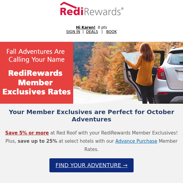 Red Roof, Member-Only October Deals