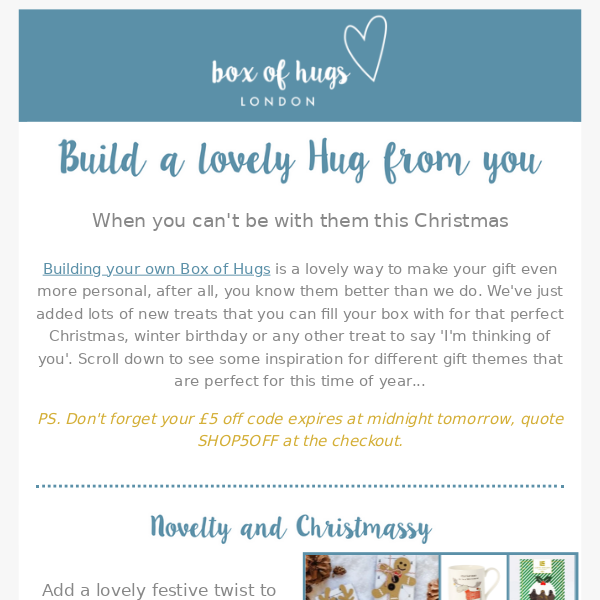 Build A Christmas Hug In A Box