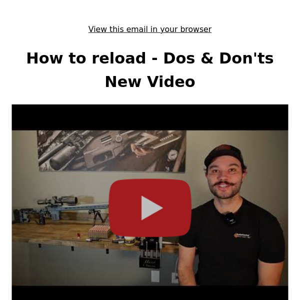How to reload - Dos & Don'ts - New Video