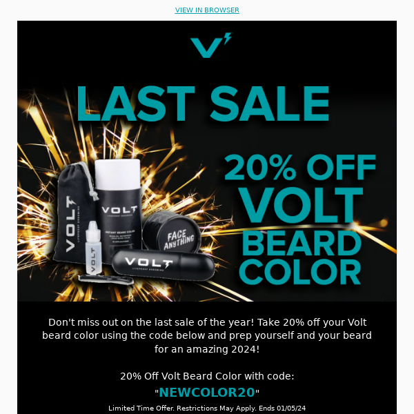 Last Beard Color Sale Of The Year